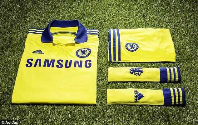 Mẫu áo bóng đá CLB Chelsea sân khách 2014-2015