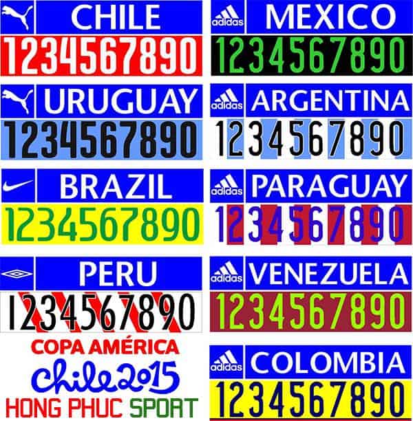 Font Copa America 2015-2016