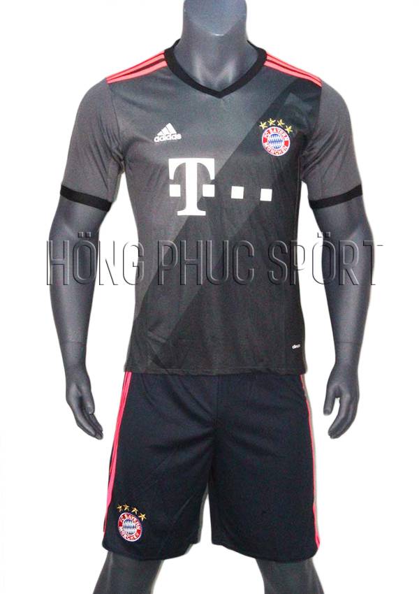 Bộ quần áo Bayern Munich 2016 2017 sân khách Thái Lan Super Fake mầu xám 