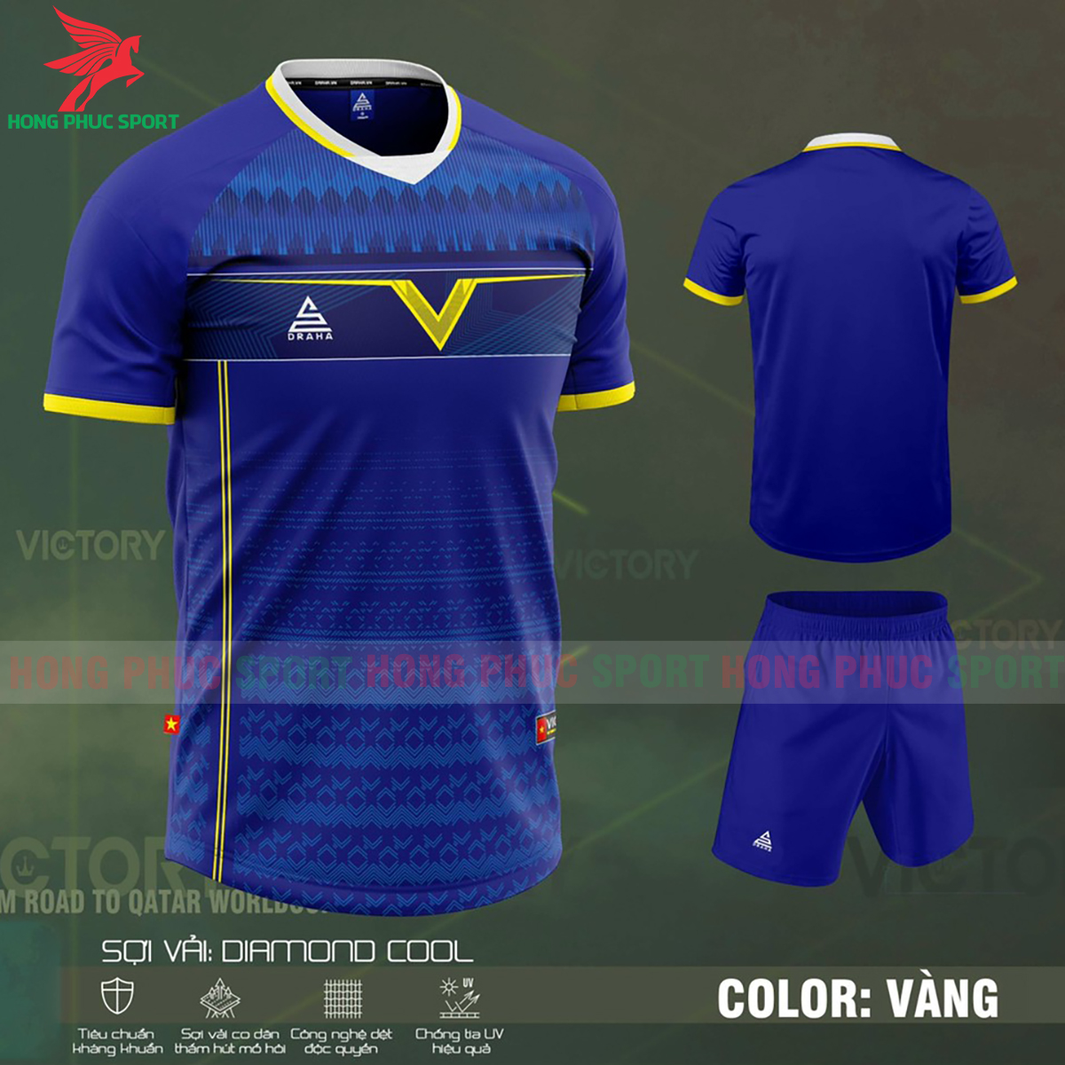 ao-bong-da-khong-logo-draha-victory-2022-xanh-vang