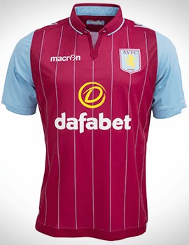 Áo Aston Villa 2014-2015 sân nhà,