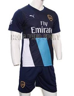 Đồ đá banh Arsenal 2015-2016 sân khách mẫu thứ 3 màu xanh bích