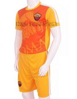 Mẫu áo đá banh áo tập AS Roma 2015-2016 màu vàng phối cam