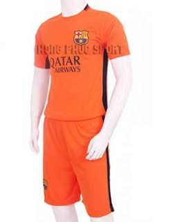Đồ đá banh Barcelona màu cam 2015-2016 sân khách mẫu 3