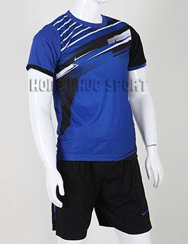 Bộ quần áo đá banh áo Nike không logo 2015-2016 màu xanh biển