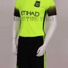 Mẫu áo đá banh Man City 2015-2016 xanh chuối thi đấu C1