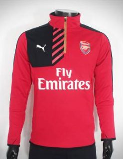 Mẫu áo khoác training Arsenal 2015-2016 đỏ phối đen
