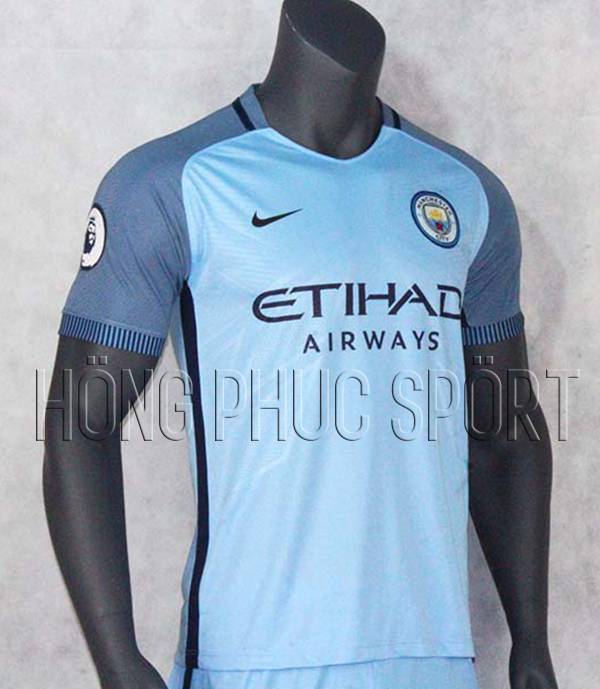 Mẫu áo đấu Manchester City 2016 2017 sân nhà xanh biển