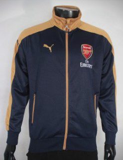Mẫu áo khoác Arsenal 2015-2016 tím than phối vàng đồng