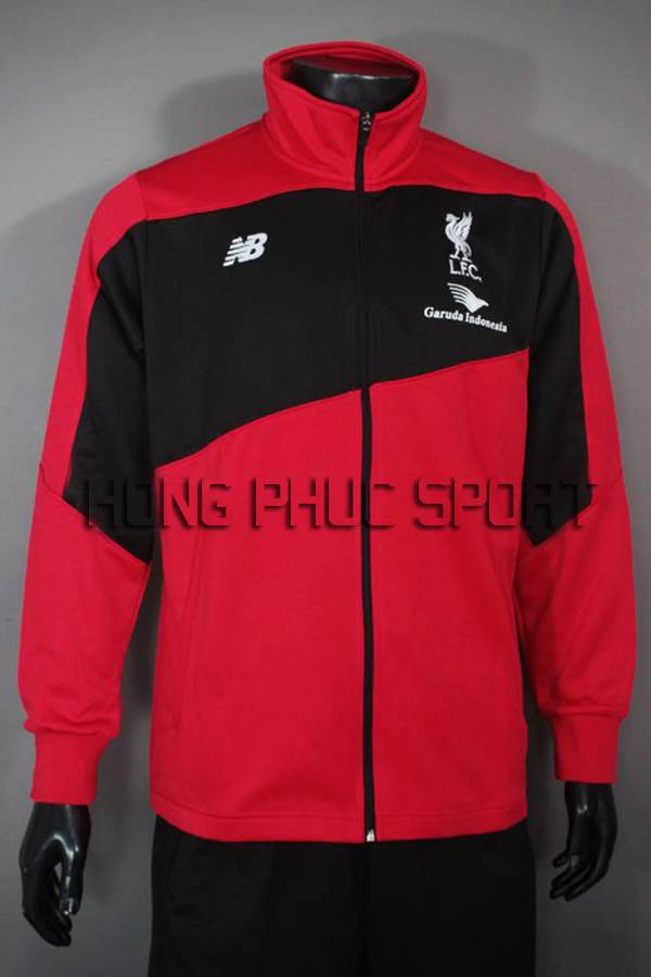 Đồ đá banh áo khoác Liverpool 2015-2016 sân nhà đỏ phối đen
