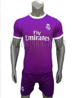 Mẫu quần áo Real Madrid 2016 2017 sân khách màu tím