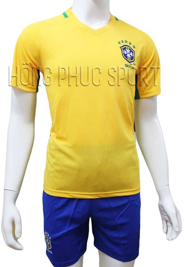 Bộ quần áo tuyển Brazil Copa America 2016 2017 sân nhà mầu vàng