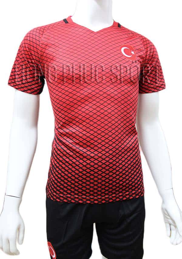 Bộ quần áo tuyển Thổ Nhĩ Kỳ Euro 2016 2017 sân nhà màu đỏ