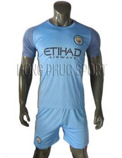 Mẫu áo Man City 2016 2017 sân nhà xanh biển