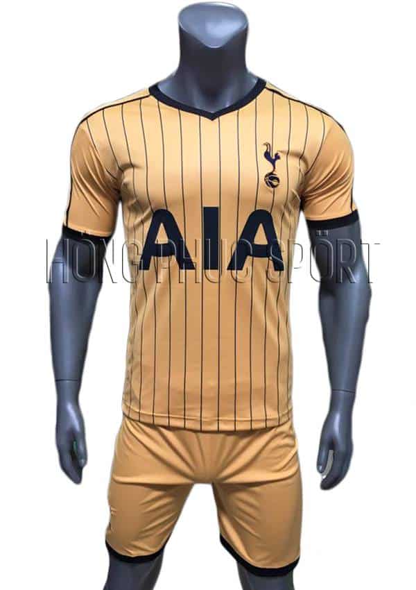 Bộ quần áo Tottenham 2016 2017 sân khách vàng đồng