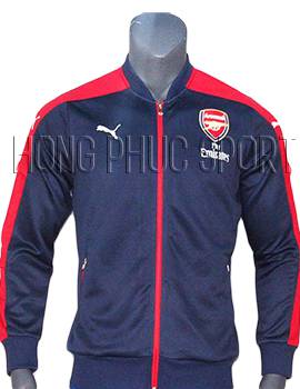 Áo khoác Arsenal 2016-2017 tím than phối đỏ