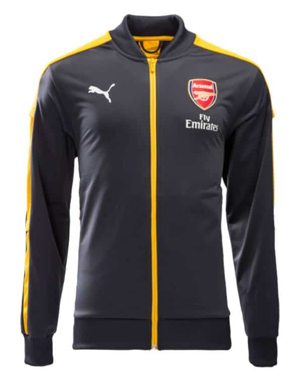 Áo khoác Arsenal 2016 2017 xám phối vàng Áo khoác Arsenal 2016 2017 xám phối vàng