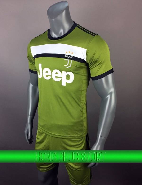 Bộ quần áo đấu Juventus 2017 2018 mẫu thứ ba xanh rêu