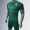 Mẫu áo tuyển Brazil sân khách 2017 2018 xanh rêu
