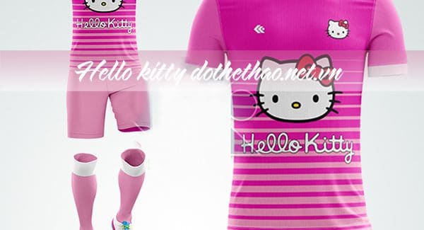 Đồ đá banh hello kitty 2018 2019 mầu hồng đậm