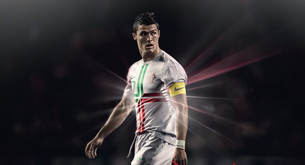 Siêu sao Cristiano Ronaldo trong màu áo đội tuyển Bồ Đào Nha