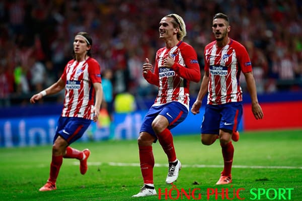 Các cầu thủ Atletico Madrid ăn mừng bàn thắng tại Europa League mùa giải 2017/18 Các cầu thủ Atletico Madrid ăn mừng bàn thắng tại Europa League mùa giải 2017/18