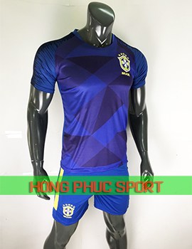 Áo tuyển Brazil sân khách World Cup 2018 màu xanh