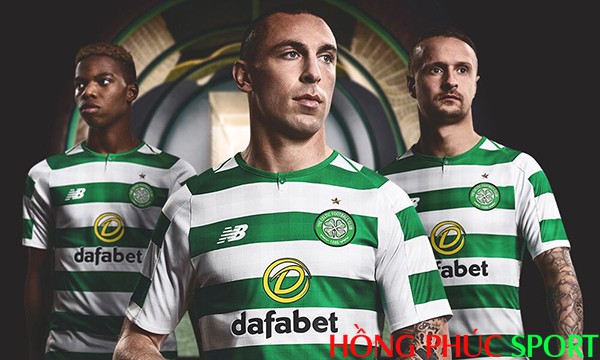 Các cầu thủ Celtic trong trang phục áo đấu sân nhà mùa giải 2018 2019