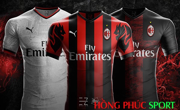 Áo đấu AC Milan mùa giải 2018 2019 do EZ Design thiết kế