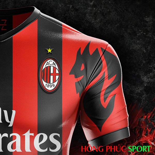 Áo đấu AC Milan 2018 2019 sân nhà do EZ Design thiết kế