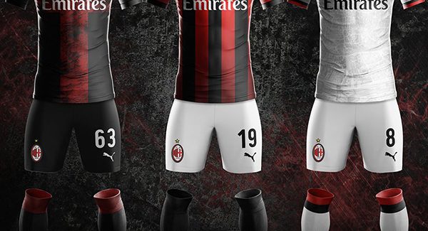 Áo đấu AC Milan mùa giải 2018 2019 do EZ Design thiết kế