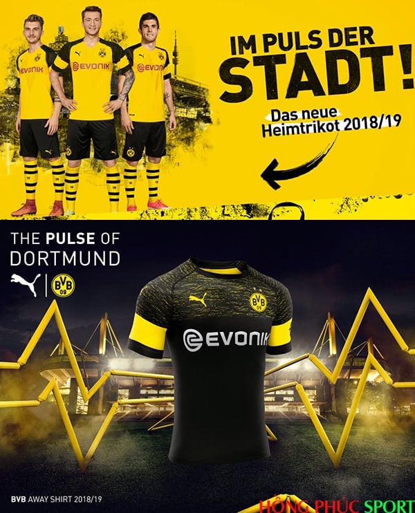 Áo đấu Dortmund mùa giải 2018 2019 Áo đấu Dortmund mùa giải 2018 2019