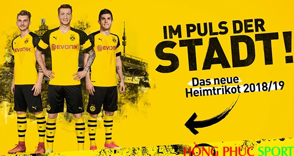 Áo đấu Dortmund sân nhà mùa giải 2018 2019 Áo đấu Dortmund sân nhà mùa giải 2018 2019