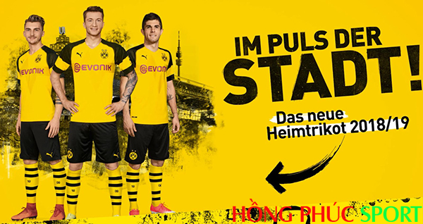 Công bố áo đấu Dortmund sân nhà 2018 2019 màu vàng Công bố áo đấu Dortmund sân nhà 2018 2019 màu vàng