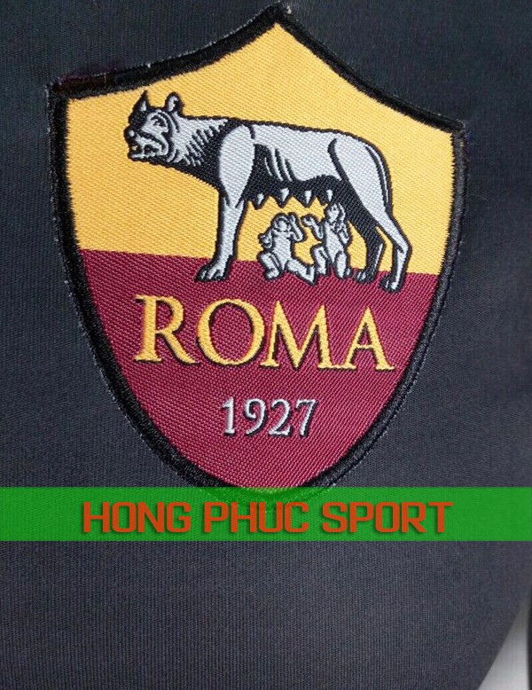 Logo áo đấu AS Roma training 2018 2019 màu đen