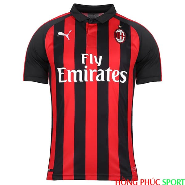 Phía trước áo đấu AC Milan sân nhà mùa giải 2018 2019