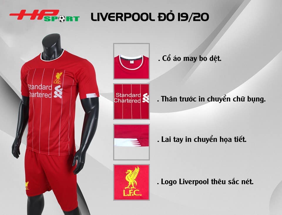 ÁO BÓNG ĐÁ LIVERPOOL SÂN NHÀ 2019 2020 MÀU ĐỎ ÁO BÓNG ĐÁ LIVERPOOL SÂN NHÀ 2019 2020 MÀU ĐỎ