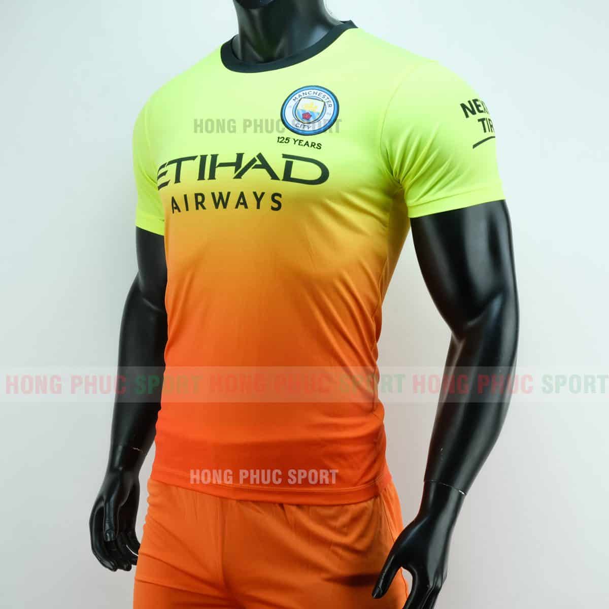 ÁO BÓNG ĐÁ MANCHESTER CITY MẪU THỨ BA 2019 2020 VÀNG HỒNG ÁO BÓNG ĐÁ MANCHESTER CITY MẪU THỨ BA 2019 2020 VÀNG HỒNG