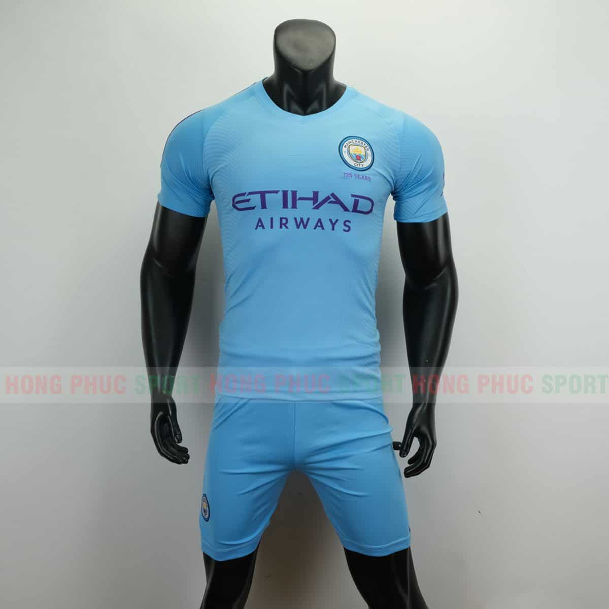 ÁO BÓNG ĐÁ MANCHESTER CITY SÂN NHÀ 2019 2020 MÀU XANH