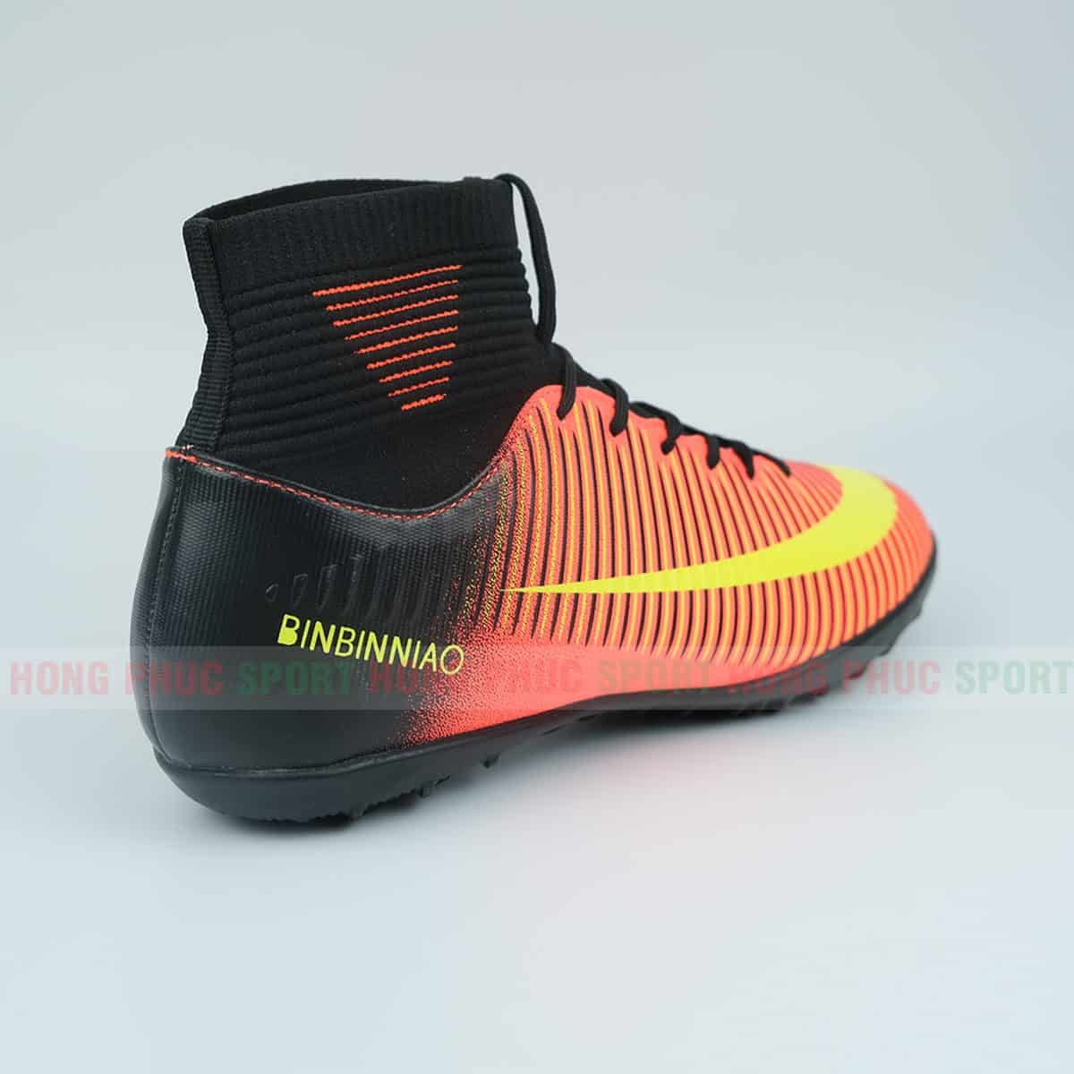 GIÀY ĐÁ BÓNG CỔ CAO SÂN CỎ NHÂN TẠO NT400 ĐEN ĐỎ