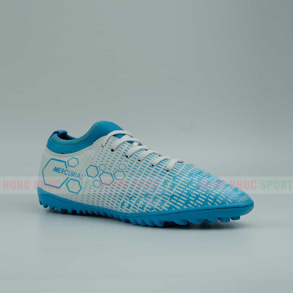 GIÀY ĐÁ BÓNG MERCURIAL CỔ CHUN FULL BOX MÀU XANH NGỌC GÓT TRẮNG