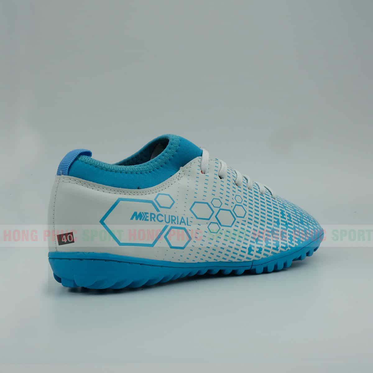 GIÀY ĐÁ BÓNG MERCURIAL CỔ CHUN FULL BOX MÀU XANH NGỌC GÓT TRẮNG