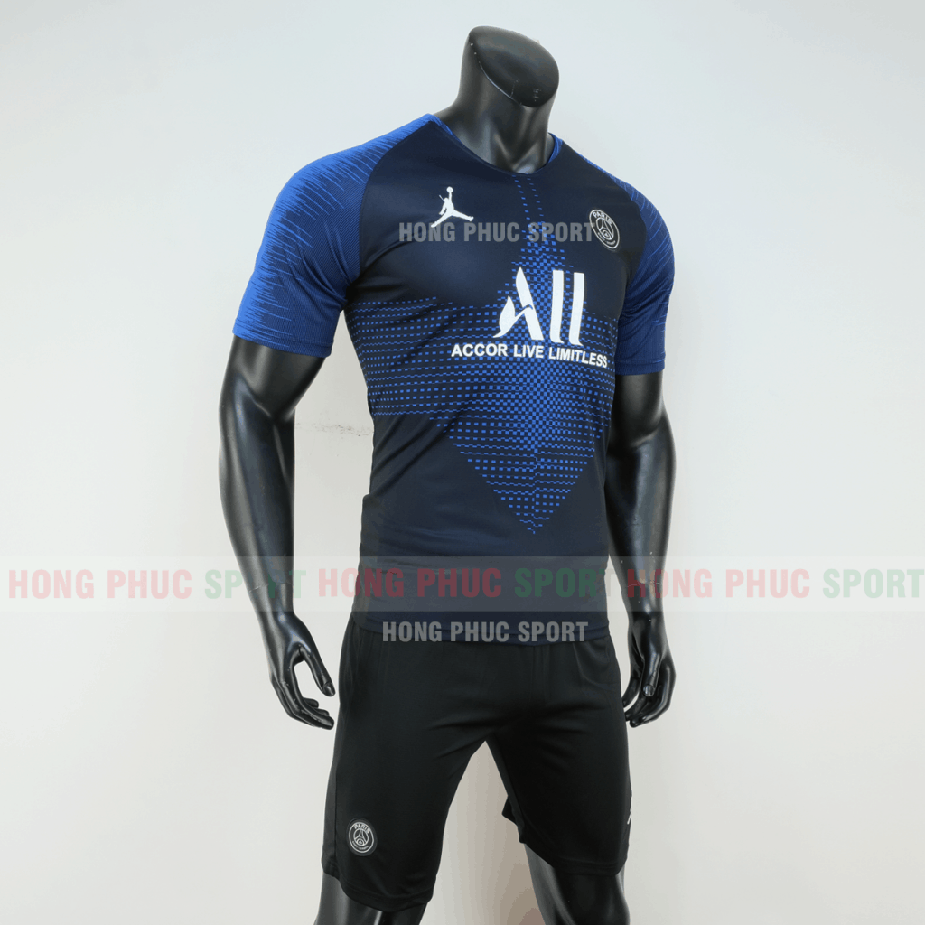 ÁO BÓNG ĐÁ JORDAN PSG 2019 2020 MÀU XANH TÍM - Hàng Thailand