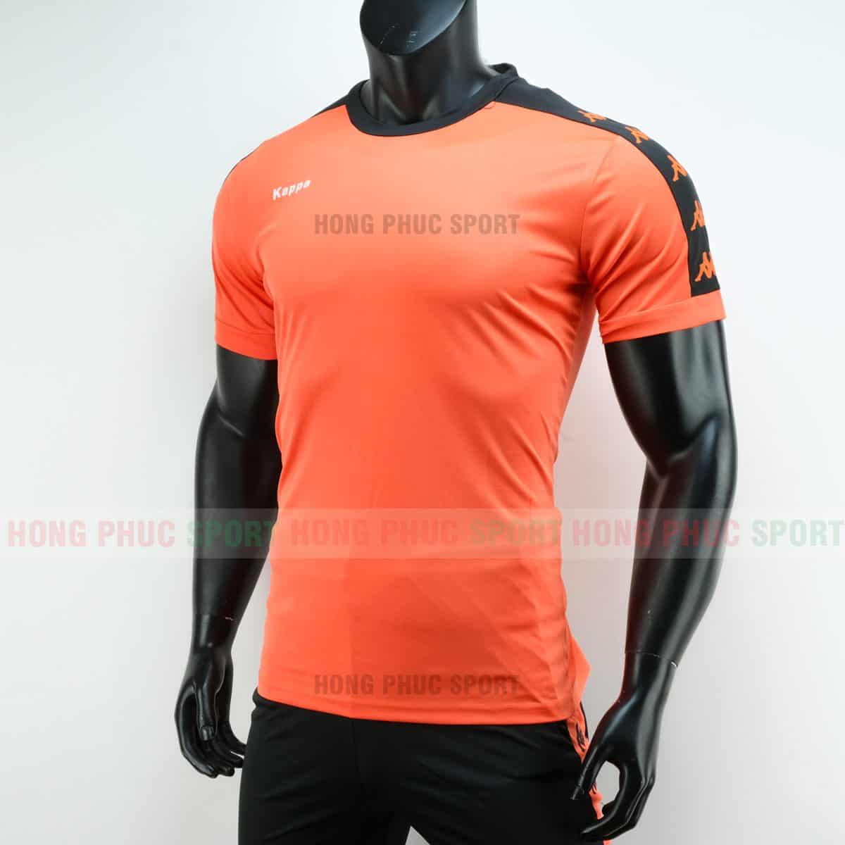 Áo đá bóng Kappa màu cam không logo 2019 2020 Áo đá bóng Kappa màu cam không logo 2019 2020