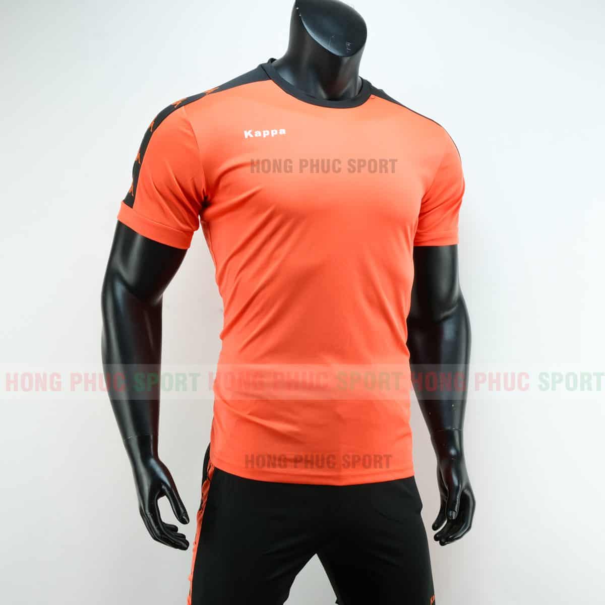 Áo đá bóng Kappa màu cam không logo 2019 2020 Áo đá bóng Kappa màu cam không logo 2019 2020