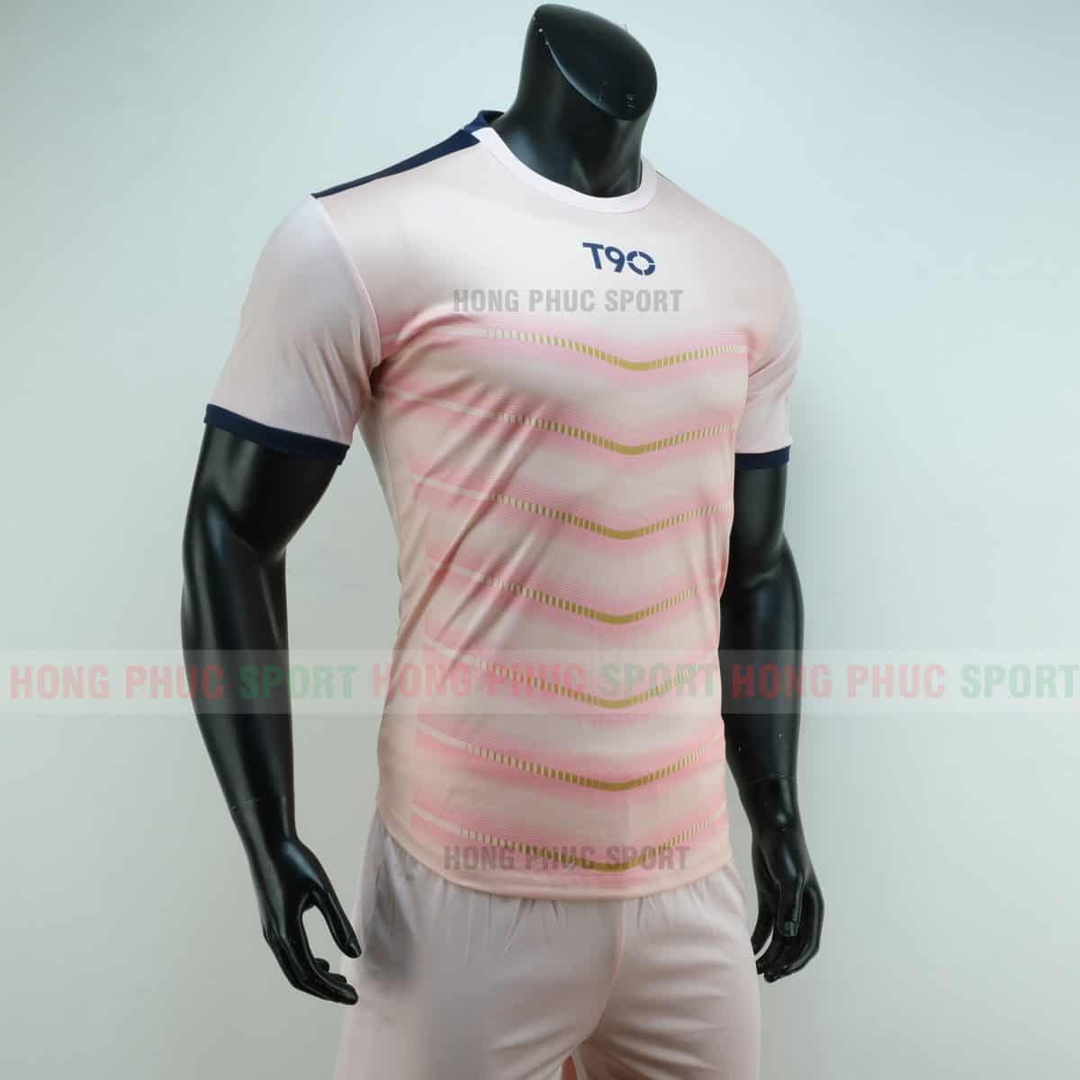 Áo đá bóng Kappa màu hồng không logo 2019 2020