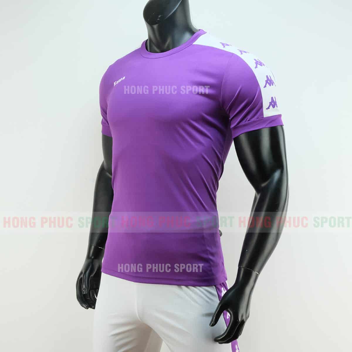 Áo đá bóng Kappa màu tím không logo 2019 2020 Áo đá bóng Kappa màu tím không logo 2019 2020