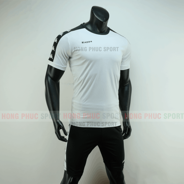 Áo đá bóng Kappa màu trắng không logo 2019 2020