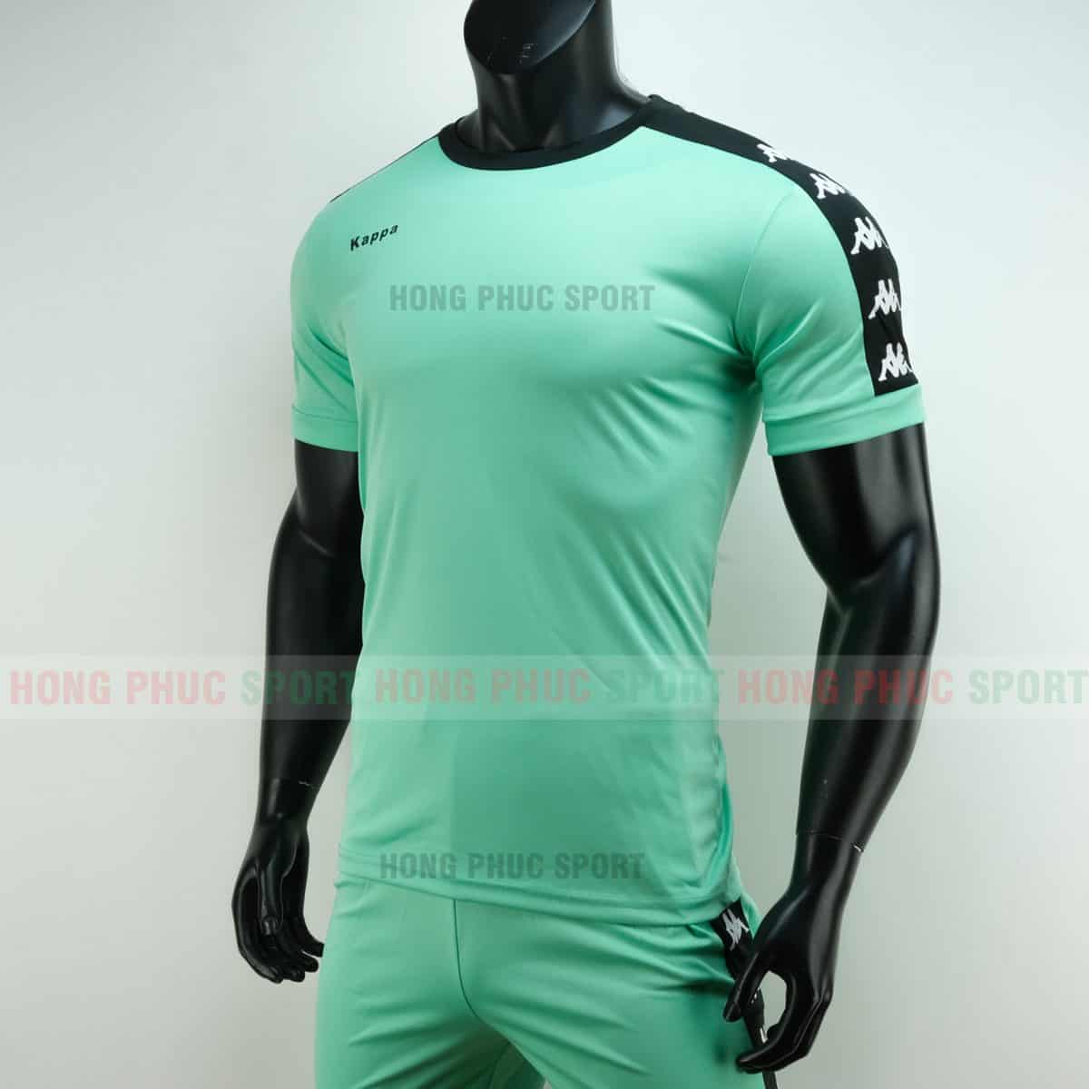 Áo đá bóng Kappa màu xanh ngọc không logo 2019 2020 Áo đá bóng Kappa màu xanh ngọc không logo 2019 2020