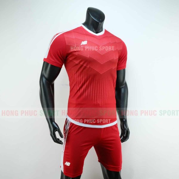 Áo đá bóng NB vải dệt màu đỏ không logo 2019 2020